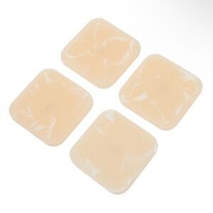 Set of 4 Beige resin Coasters